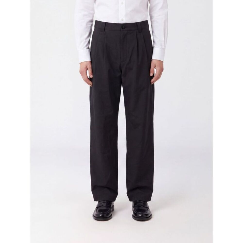 A.P.C. Men A.P.C. Ricky Wide-Leg Cotton Trousers With Pleats